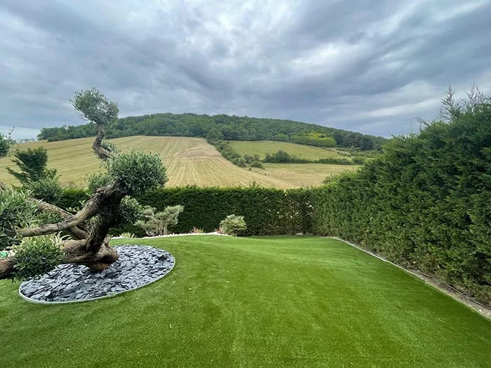 jardin paysager gazon synthétique saccinto