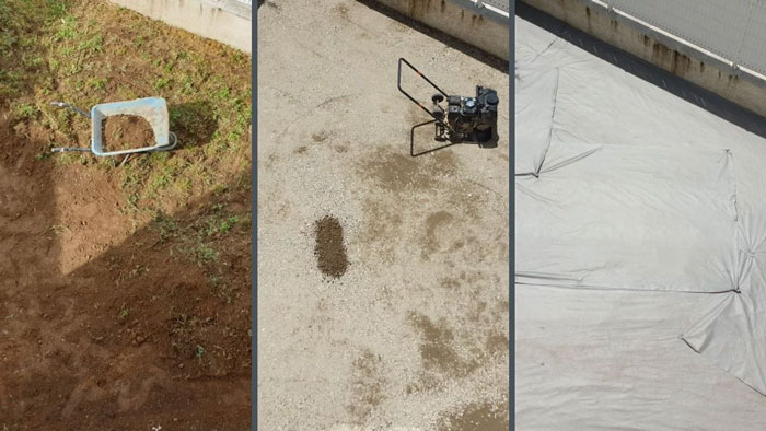 préparer son sol meuble pose gazon synthétique saccinto