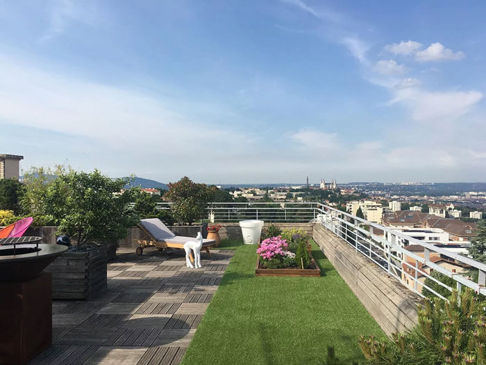 terrasse balcon gazon synthétique saccinto
